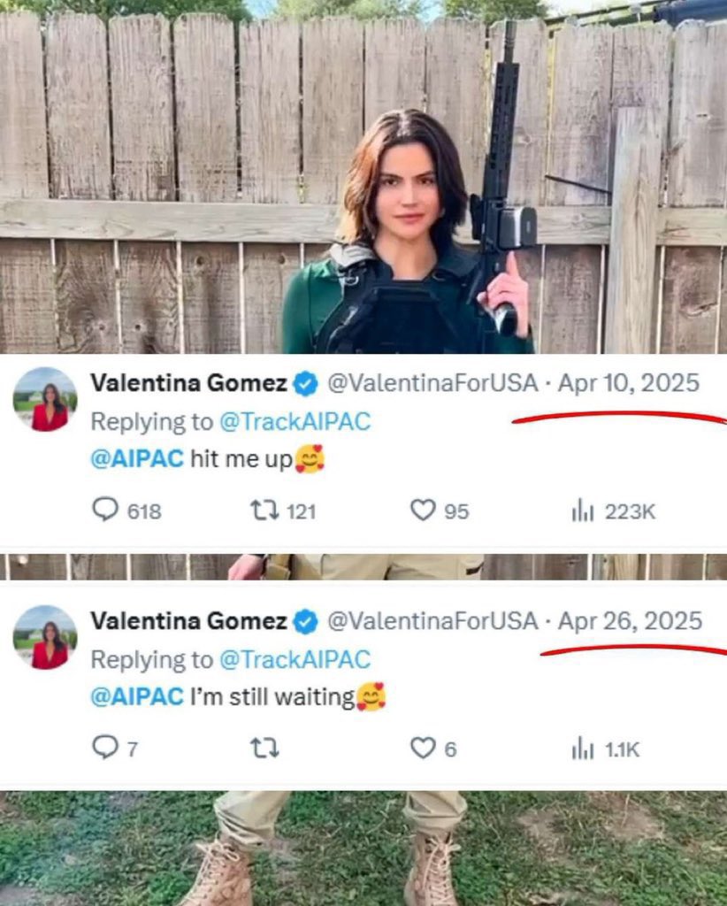 <a href="/ValentinaForUSA/">Valentina Gomez</a> This you ? 🤡🤡🤡🤡