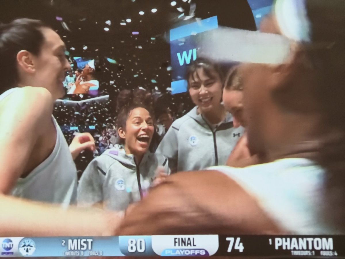 Sep_Meredith's tweet photo. Congratulations, Mist! Stewart scored half the points, and Pulm was clutch!#Unrivaled #wnba
#Breannastewart #Mist #kelseyplum https://t.co/NH2Apih1Q3