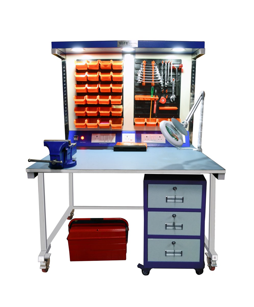 mineinstruments's tweet photo. Mine MI-EWT Tool workbench is specialized workstation designed for tasks such as assembly, repair, or maintenance of mechanical tools &amp; equipment. #tools #workbench #MIEWT #Workbench #Mine #IIT #Testing #Instruments #Workingtable #Electronics #Mechanical #servicing #accessories https://t.co/tM0vJVdc0N