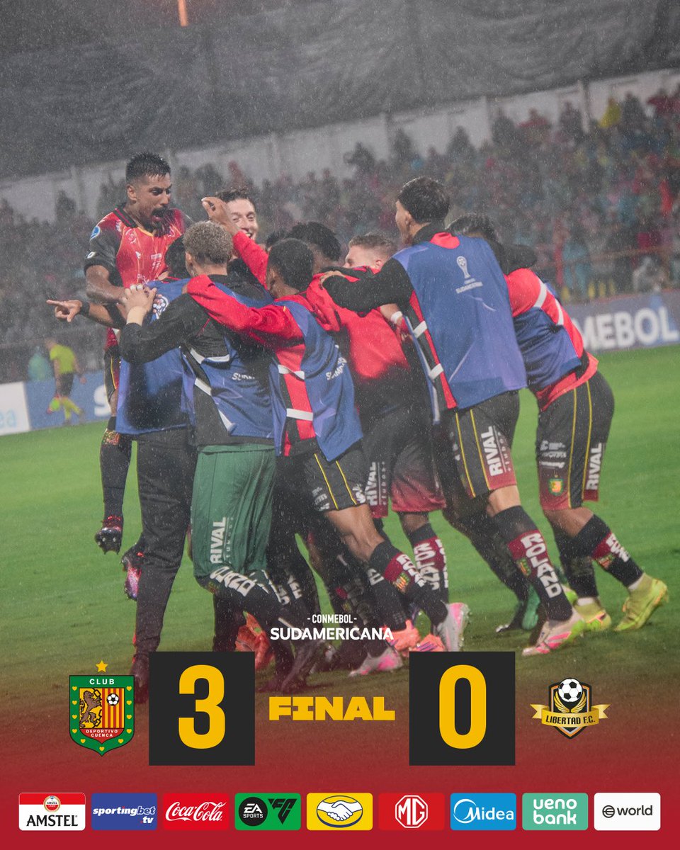 DCuencaOficial's tweet photo. FINAAAAAL

🏆 CONMEBOL #Sudamericana | #LaGranConquista https://t.co/4cfMdRD7Fn