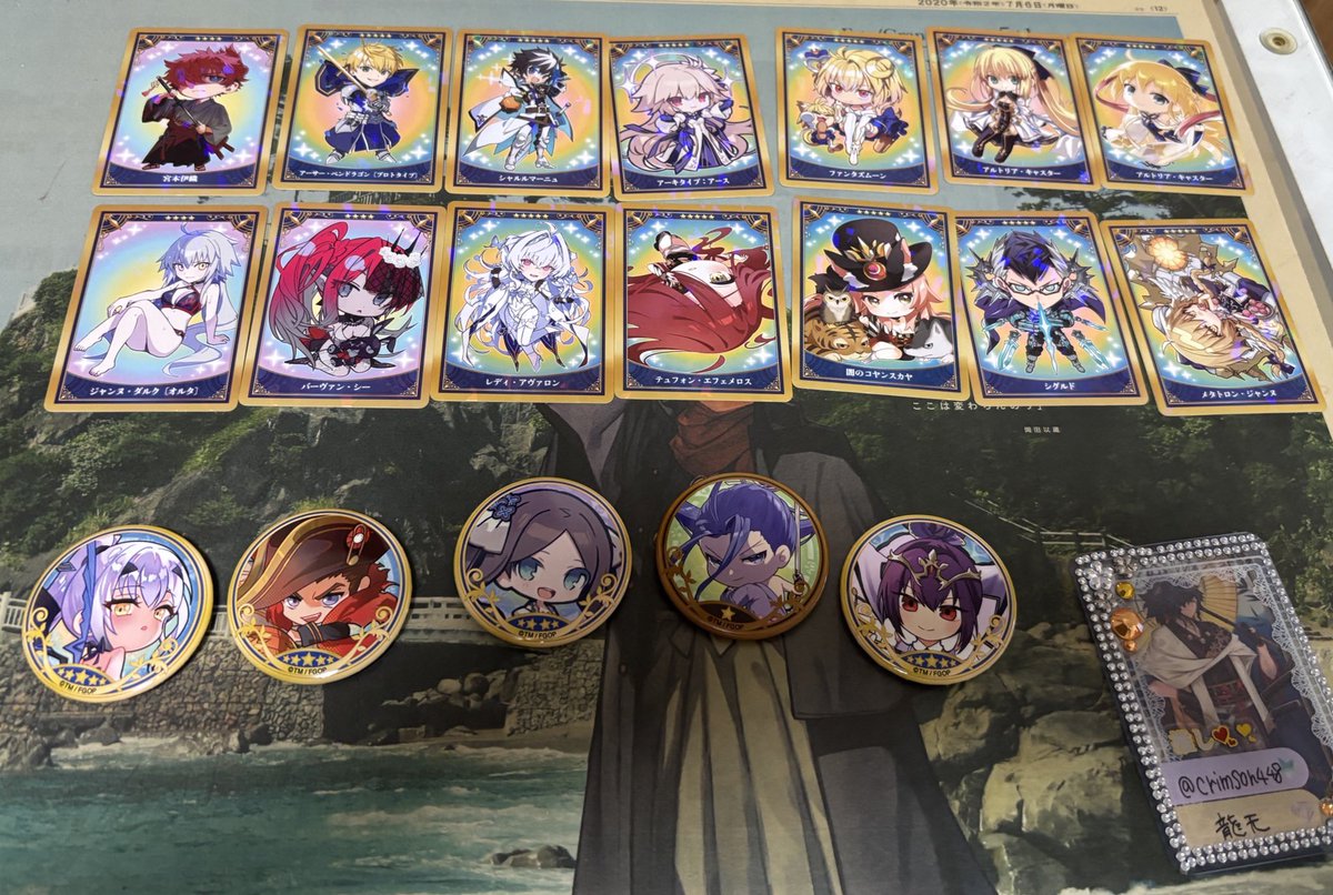 FGO Fate/Grand Order 最終再臨展 ミニ ミニキャラ カード 缶バッジ