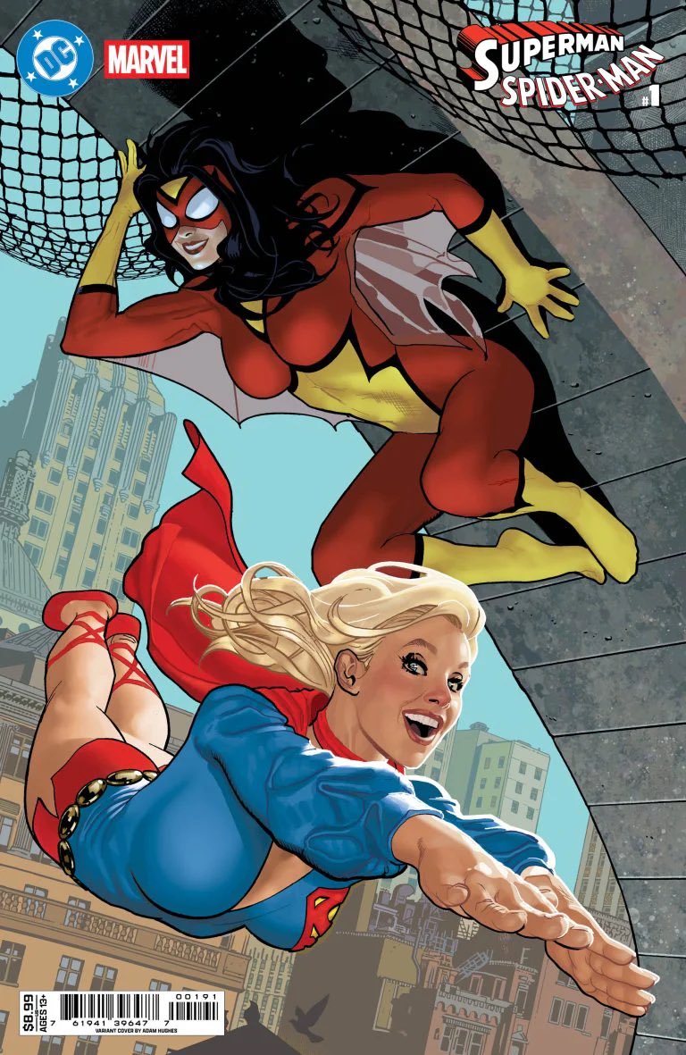 ComicXBooks's tweet photo. Superman Spider-Man #1 | Hughes Variant https://t.co/lrGuMGvoiL