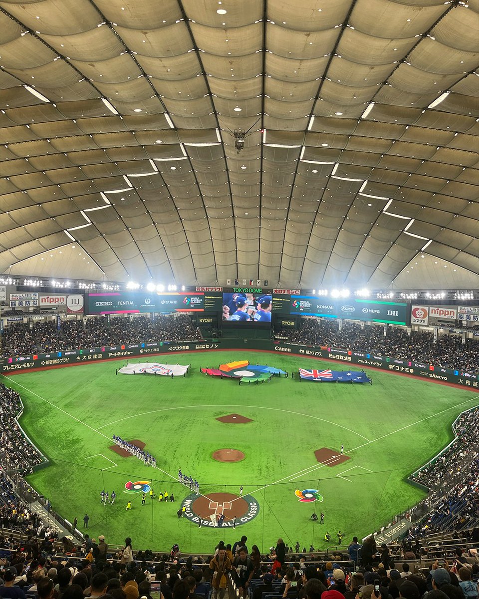 MLBJapan's tweet photo. #2026ワールドベースボールクラシック が本日、開幕しました！
東京ドームにはたくさんのファンが詰めかけています💪 https://t.co/rToNQd6TiH