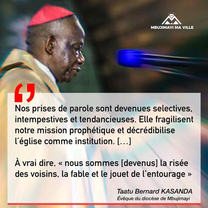 MarcelKabueka's tweet photo. Les paroles de Mgr Emmanuel Bernard KASANDA, évêque de Mbujimayi, sonnent comme un avertissement
L’Église doit rester la voix de la vérité, pas un jouet des intérêts. https://t.co/lFnEIQzKzB