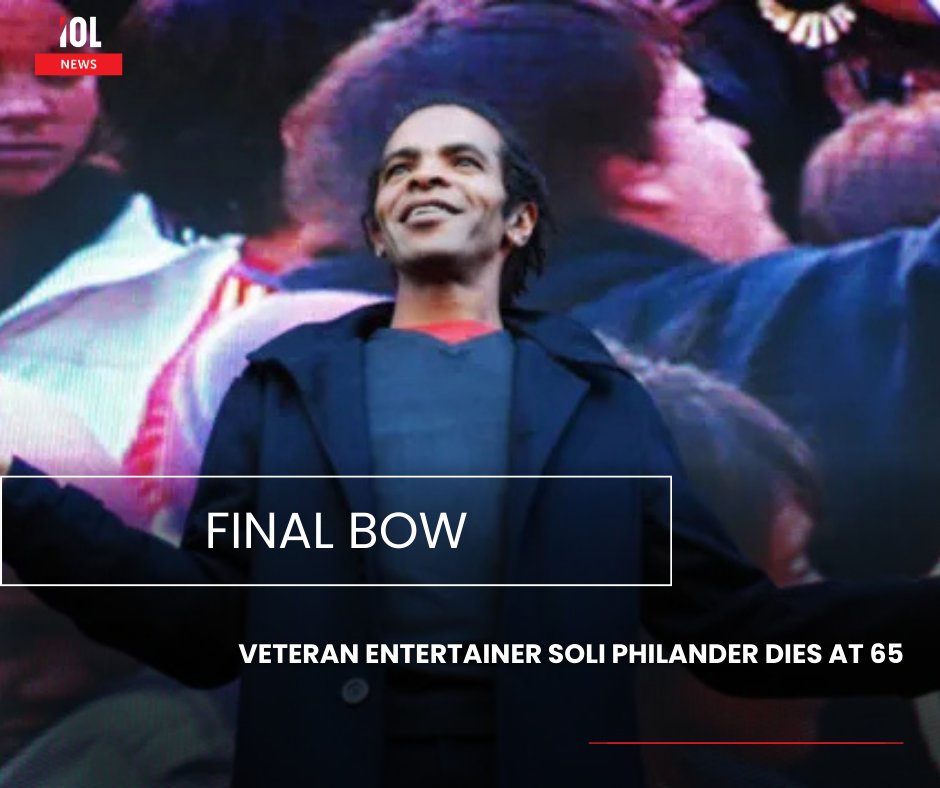 IOL's tweet image. SA comedian, actor and storyteller Soli Philander has died.
#SoliPhilander #RIP #comedian #SouthAfrica 
Read on tinyurl.com/yc4f6dy6