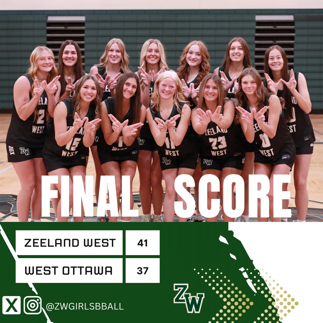 ZWGIRLSBBALL's tweet photo. The Dux are on to the District Finals after a comeback win tonight! The Dux were down 10 at half but the Dux turned it around behind some tough defense. Sadie Kragt had a game high 15. Jenna Hendricks had 10. Bri Kamer had 7 and Sam Koppenol had 6. #godux @duxsports https://t.co/qgLutVt7nu