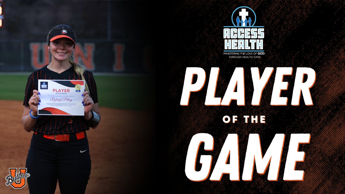 UnionBulldogs's tweet photo. Congrats to #UnionSoftball's Ryleigh Petrey on earning player of the game against UNOH!
#RepTheU | #TheRightWayToPlay
➡️➡️➡️ https://t.co/8RWPmeavOM https://t.co/0A5THtEi5z