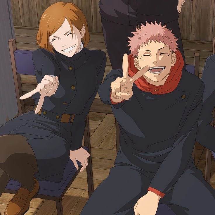 DbsContents's tweet image. Whether in JJK or in JJK Modulo, &amp;amp; no matter how much time has passed, Yuji &amp;amp; Nobara will ALWAYS share the same brain cell 😭 THATS HIS HOMEGIRL RIGHT THERE 🥲