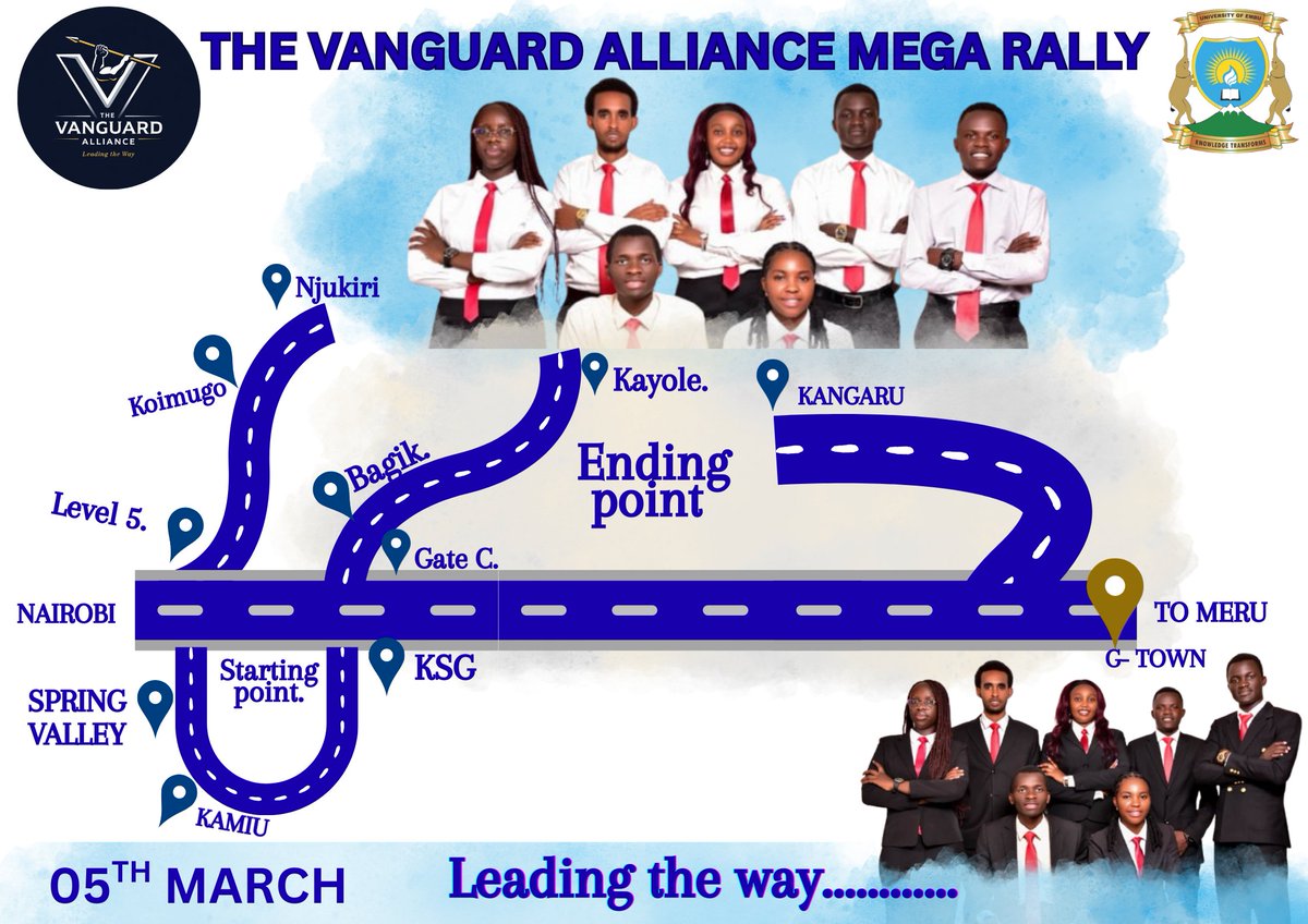 T2005Tonny's tweet photo. University politics. This is the university of Embu Students association 2026 race for leadership. The flagbearer For Vanguard coalition is having his rally across all the university of Embu students residential areas to collect votes and win confidence. #universitypolitics https://t.co/bs7CIylA8C