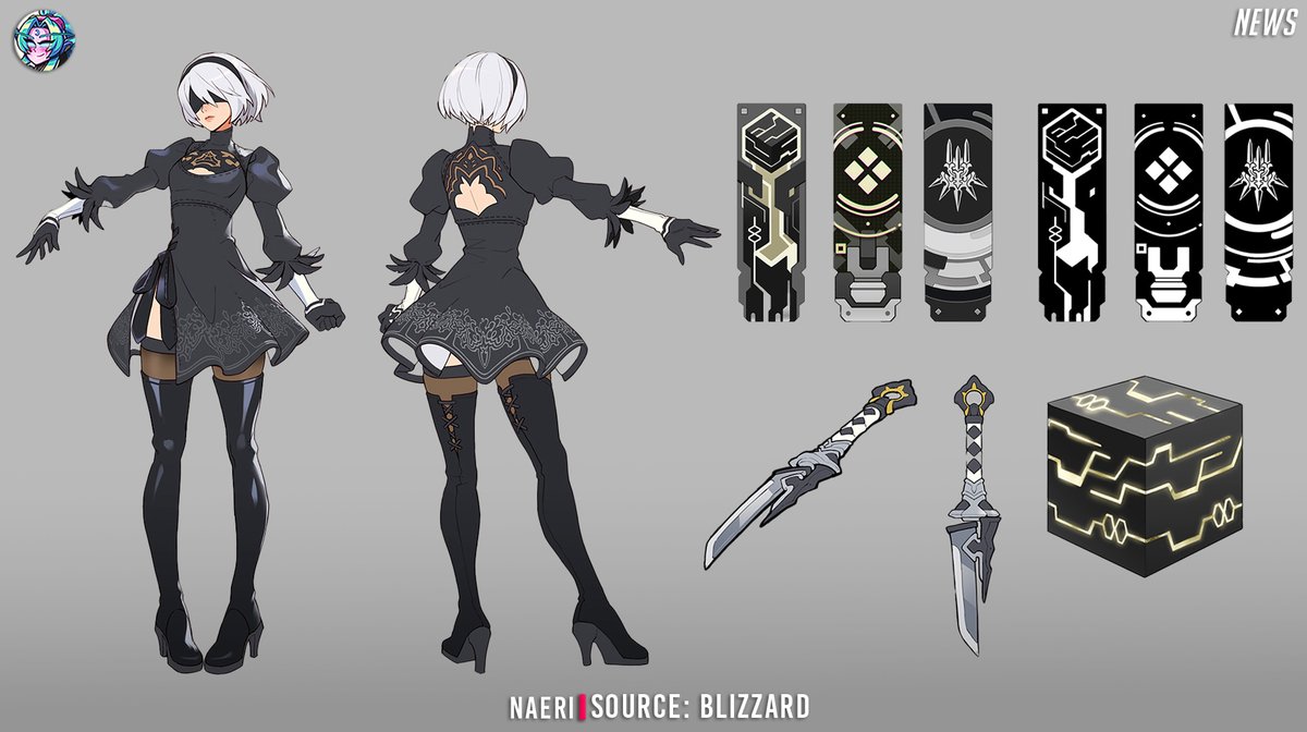 Overwatch x Nier: Automata 2B Kiriko Official Skin Concept 🦊🔳 The ...