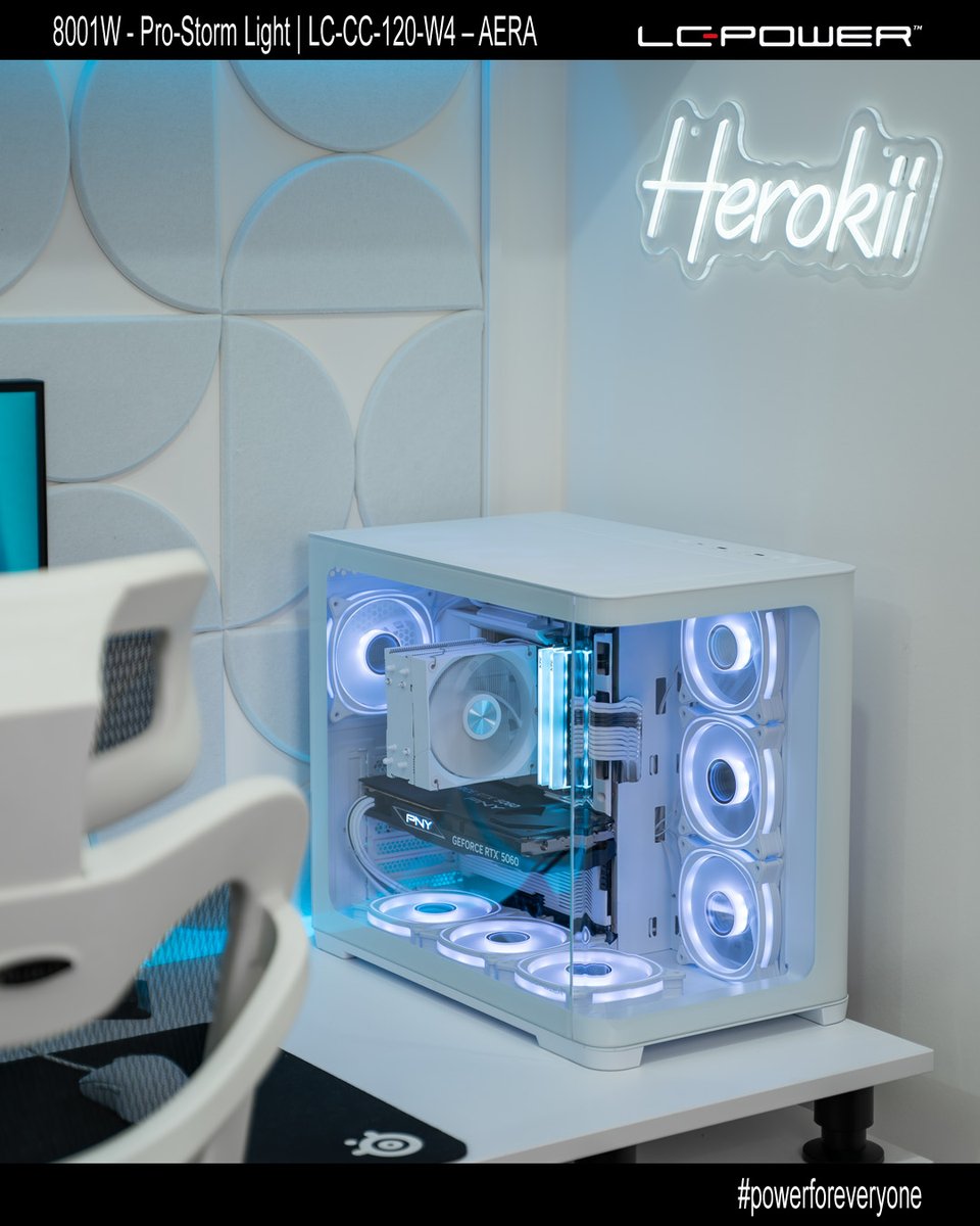lcpower_germany's tweet image. Wie viel Liebe erhält das Setup von @Herokii2? 😍

✅ Gehäuse 8001W Pro-Storm Light
✅ CPU-Kühler LC-CC-W4 AERA
✅ Lüfter LC-CF-120-ARGB-KIT-W

#lcpower #powerforeveryone #gamingcase #gamingsetup #setupinspo #whitesetupgaming #GamingCommunity