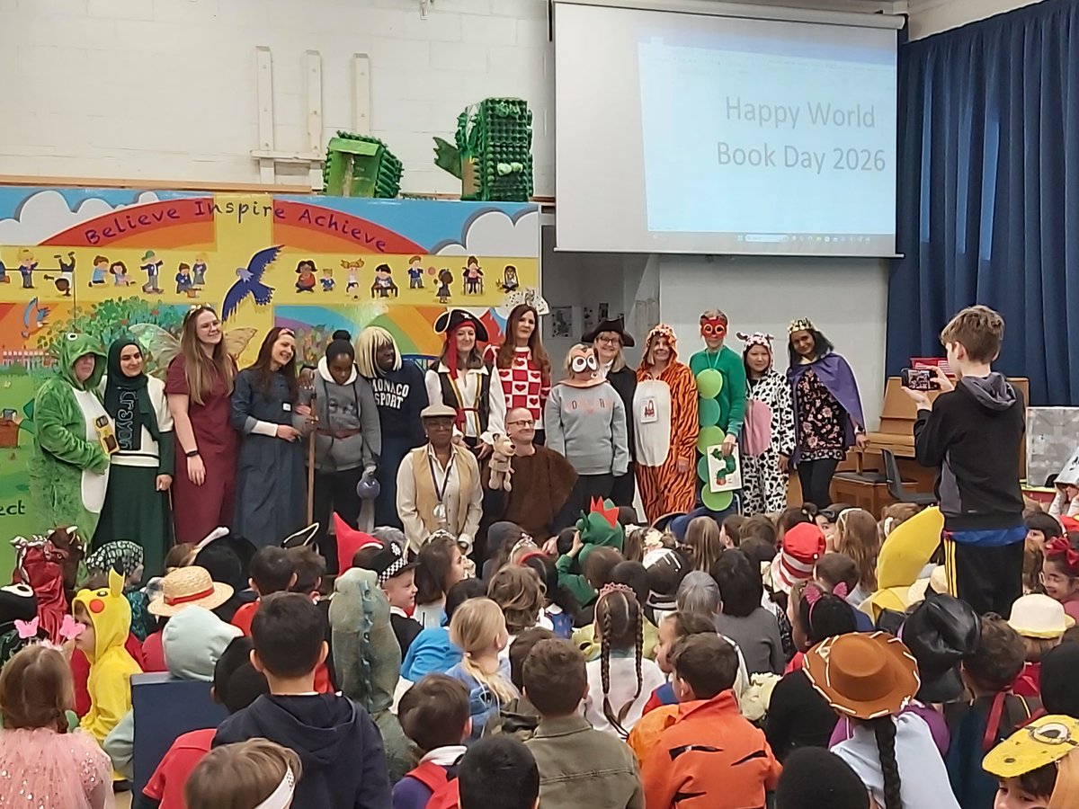 STJKingston's tweet photo. Happy World Book Day 2026 from St John's Church of England Primary School! Children and staff all got involved. We are looking forward to another amazing day and brilliant book swap organised by the  PSA tomorrow https://t.co/wUUOY7dlb3