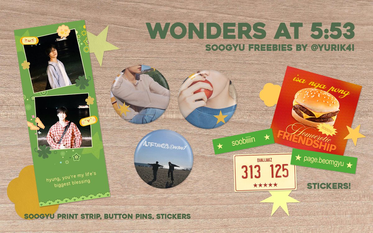 txt wonders @ 553 fanmeet freebies
⭐️ soogyu freebies by <a href="/yurik4i/">minji</a> 

⋆𐙚 limited qty
⋆𐙚 1:1 ratio
⋆𐙚 just tell me ur fav soogyu moment to claim!
⋆𐙚 fit, time &amp; loc: tba

#DunkinPH_TXT #DunkinPH_WondersAt553