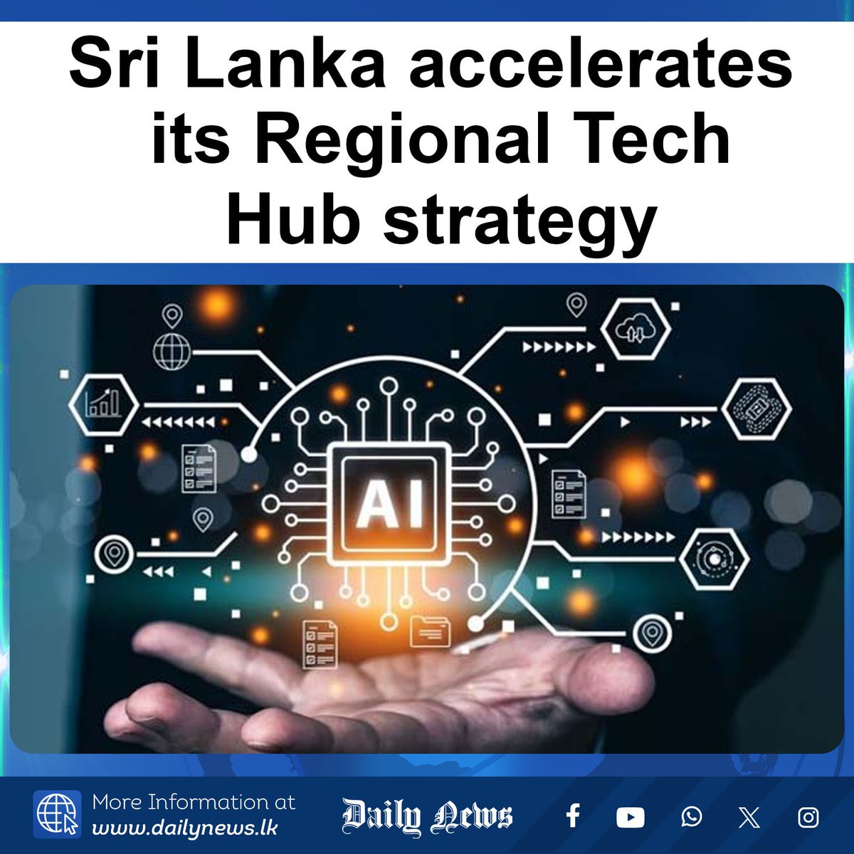 DailyNews_lk's tweet image. Sri Lanka accelerates its Regional Tech Hub strategy

More Info &amp;gt;&amp;gt;&amp;gt; dailynews.lk/?p=961935

#lka #DigitalSriLanka #TechHub #InnovationLka #DigitalEconomy #SmartNation #FutureTech #RegionalHub #SriLankaBusiness #TechRevolution

𝗙𝗢𝗟𝗟𝗢𝗪 𝗨𝗦 𝗢𝗡
🛑 WhatsApp Channel 👉