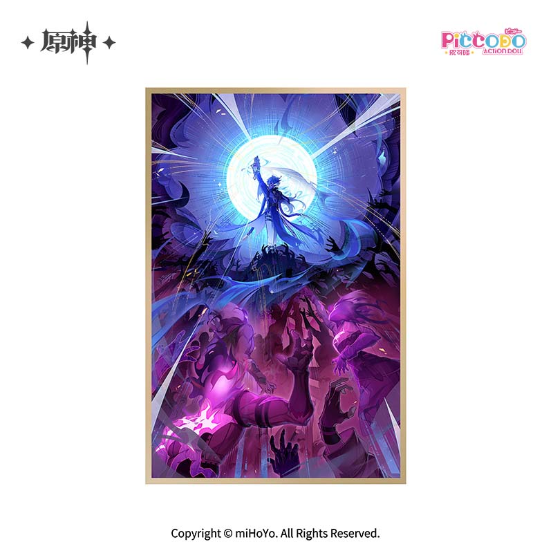 オープンワールドRPG『原神』から、フリンズがPiCCODO デフォルメ可動フィギュアとして登場！

フリンズのトレンドマークとも言える「ランプ」、武器「血染めの荒れ地」、「月の輪」に加え、交換用のハンドパーツ＆表情パーツが含まれています。

予約特典：色紙

#原神 #フリンズ #PiCCODO