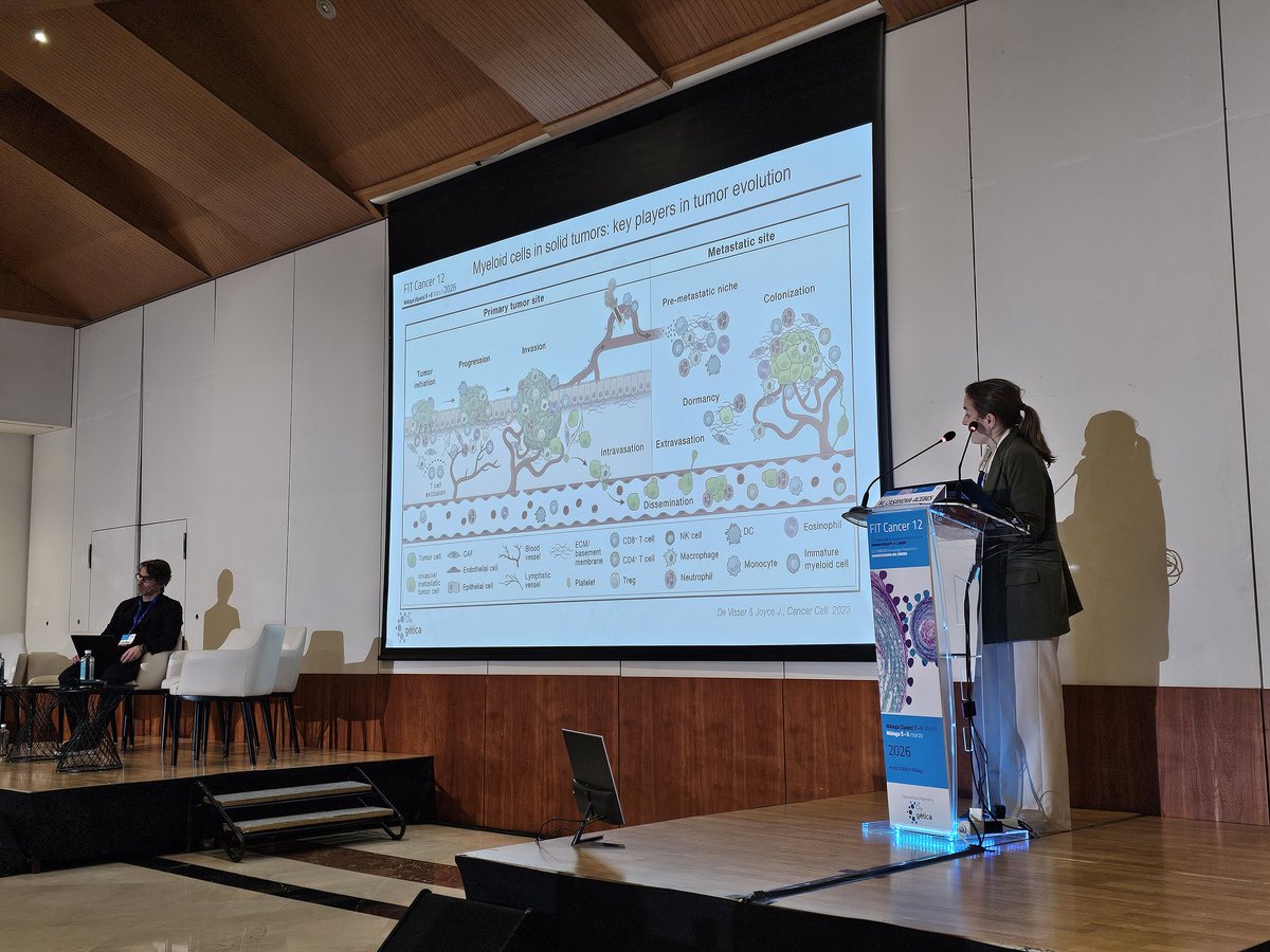 La dra Casanova-Acebes nos habla de la inmunidad innata: cómo los macrófagos y otras células inmunes del micro ambiente tumoral pueden influir en la progresión y respuesta tumoral a fármacos

#GETICA
#FITCancer12
