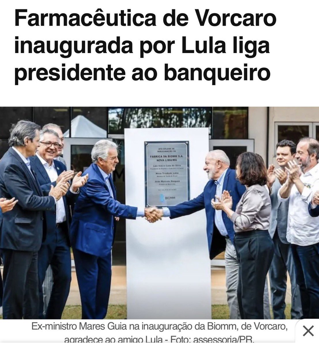Lula enterrou 336 milhões na farmacêutica Biomm, pertencente a Vorcaro, por meio da Finep, do BNDES e do  BDMG. Para acertar os detalhes, Lula recebeu Vorcaro 4 vezes fora da agenda. Uma das reuniões durou 1 hora e meia. Lula está na lama com Vorcaro.