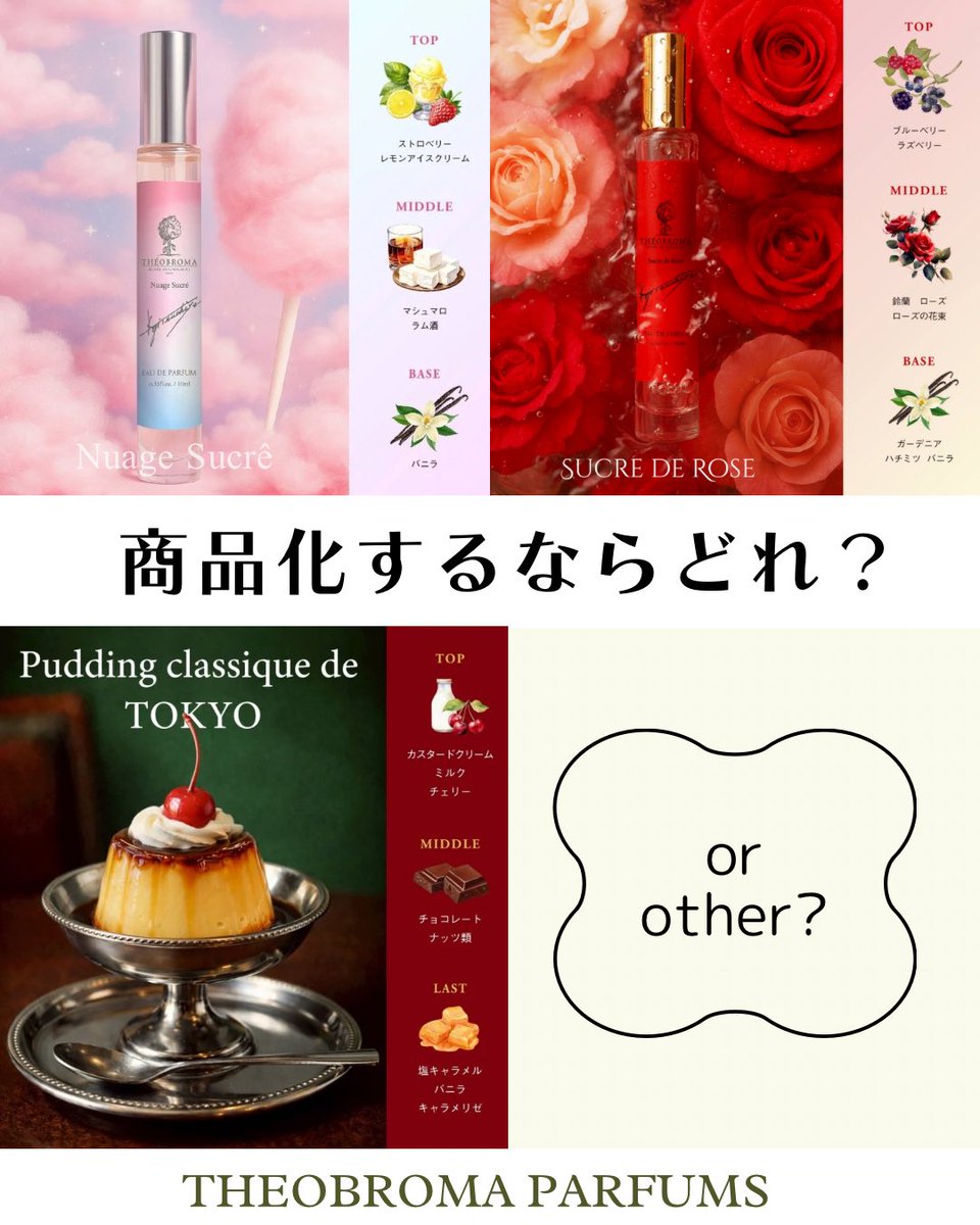 クラシック ド トーキョー 香水 プリン テオブロマの新作『プディング