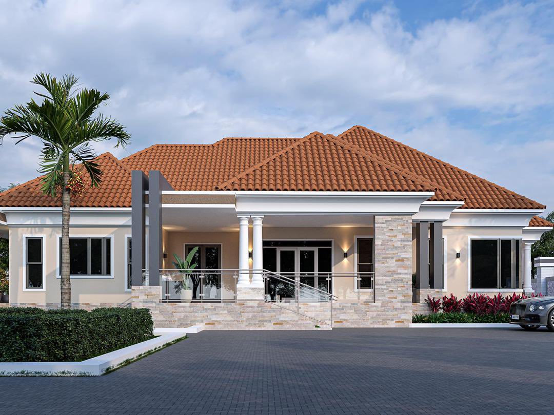 century_civil's tweet photo. Today I’m introducing a beautiful four-bedroom house concept designed for comfort, style, and modern living. 
1. Having a nice wide well designed entrance shade. 
2. Open concept of the lounge and dinning area.
3. Well spaced kitchen with a pantry and a kitchen shade.
4. A well spaced Master bedroom with a both sided walk in closet and a wide bathroom with a bath tube. 
5. A prayer room for the prayer warriors.
6. The other two bedrooms fully self contained with a Wadrobe/closet. 
7. The other bedroom sharing a bathroom with a visitors.  

Inbox us for such a house plan on 
+256 774 317 292