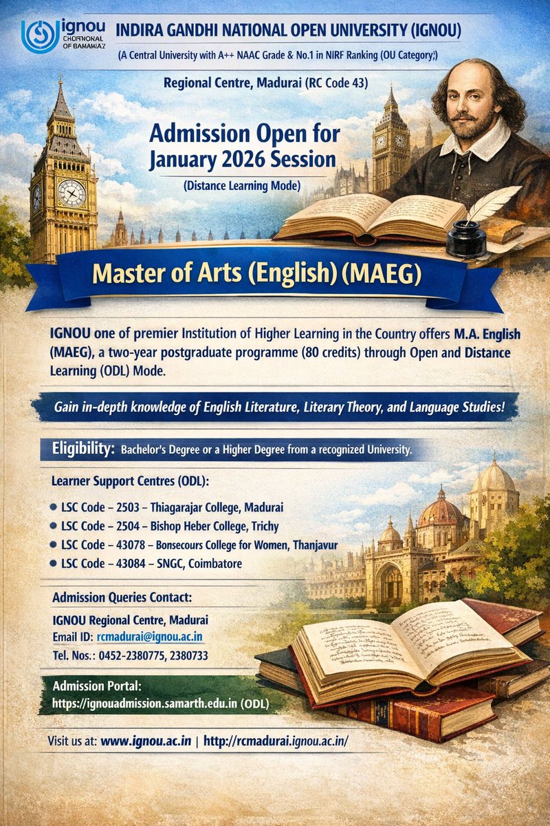 ignourcmadurai (@ignourcmadurai) on Twitter photo 