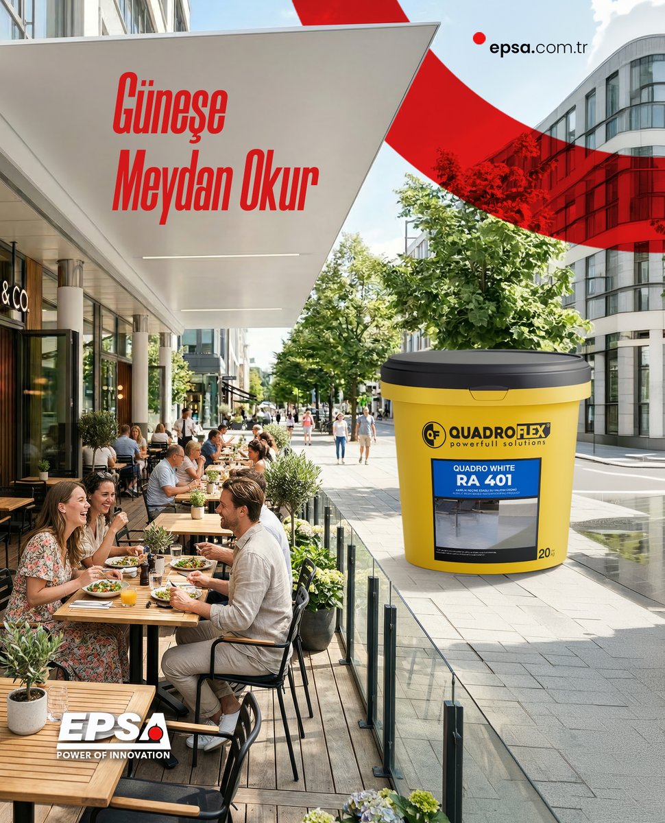 epsayalitim's tweet photo. Dış cepheler ve teraslar yıl boyunca güneş, yağmur ve sıcaklık değişimleriyle karşı karşıya kalır.
Bu nedenle kullanılan kaplama malzemesinin hem dayanıklı hem de esnek olması gerekir.

Dış cepheler ve teraslar için güvenilir su yalıtım çözümü.

#EPSA #Quadroflex #SuYalıtımı https://t.co/2IUef9R3Dr