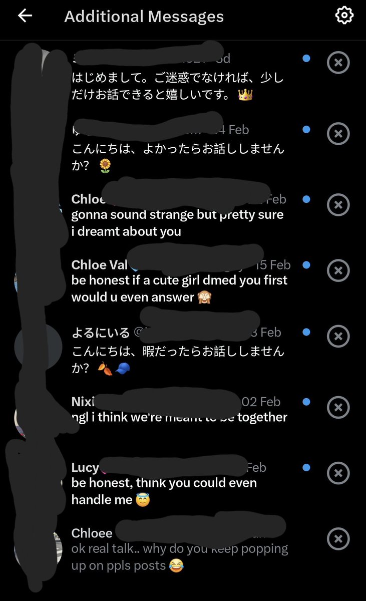 wtf i didn't realise there were all these spam/bot DMs GO AWAY