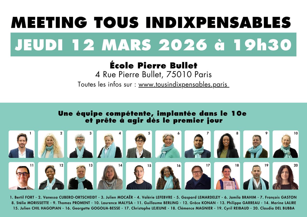 FDS75010's tweet photo. #BertilFort2026 #Paris10 #TousinDIXpensables #inDIXpensable #in10pensable @LeParisien_75 
Inscription en ligne --> https://t.co/OCQUidvTdZ
#MunicipalesParis10 #ElectionParis10 https://t.co/ygKG2XJrvN