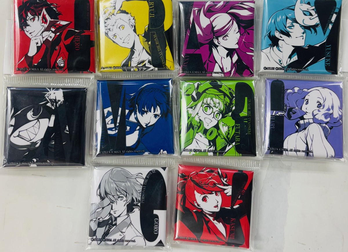 info＞ #ペルソナ5 P5R マルイパレス スクエア缶バッジ各種入荷して
