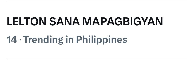 lets go fourteen spot na tayo

LELTON SANA MAPAGBIGYAN