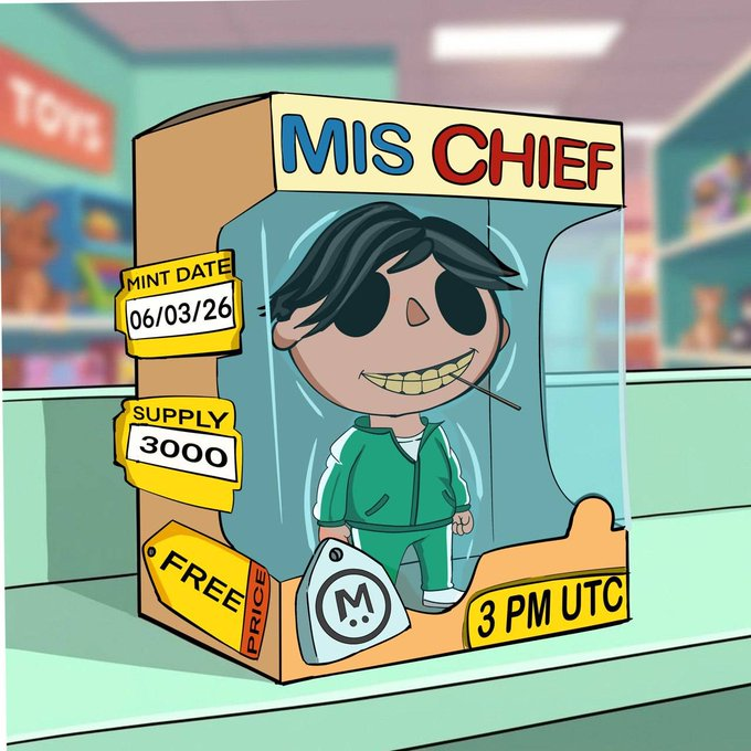 🔔 GTD GIVEAWAY ALERT 🔔

🎁 7x The Mischief NFTs, GTD (FREE MINT)

Collection Details: The Mischief 
Supply: 3000
Network: MegaETH
Mint: FREE

How to Enter:
➭ Follow <a href="/TheMischiefNFT/">The Mischief</a> x <a href="/bubblegum_dee/">DJBubblegum</a> 
➭ RT + Like the post
➭ Drop your wallet address in the comments

Winners