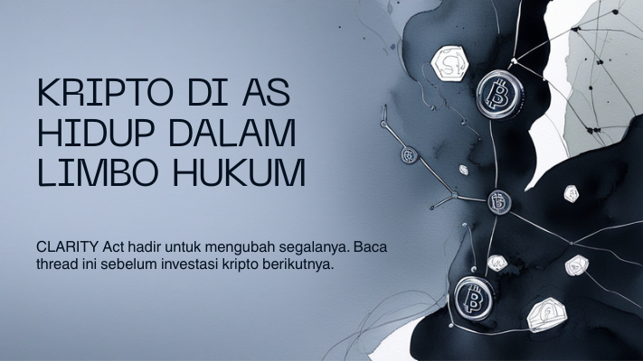 rafliazrial's tweet photo. CLARITY Act: Game Changer Kripto?

Selama bertahun-tahun, kripto di AS hidup dalam limbo hukum.

SEC bilang kripto itu sekuritas. CFTC bilang komoditas. Proyek besar kabur ke luar negeri. Investor bingung.

Kini hadir CLARITY Act, regulasi yang bisa mengubah nasib industri kripto global selamanya.

🧵 Thread ini wajib kamu baca sebelum investasi kripto berikutnya: