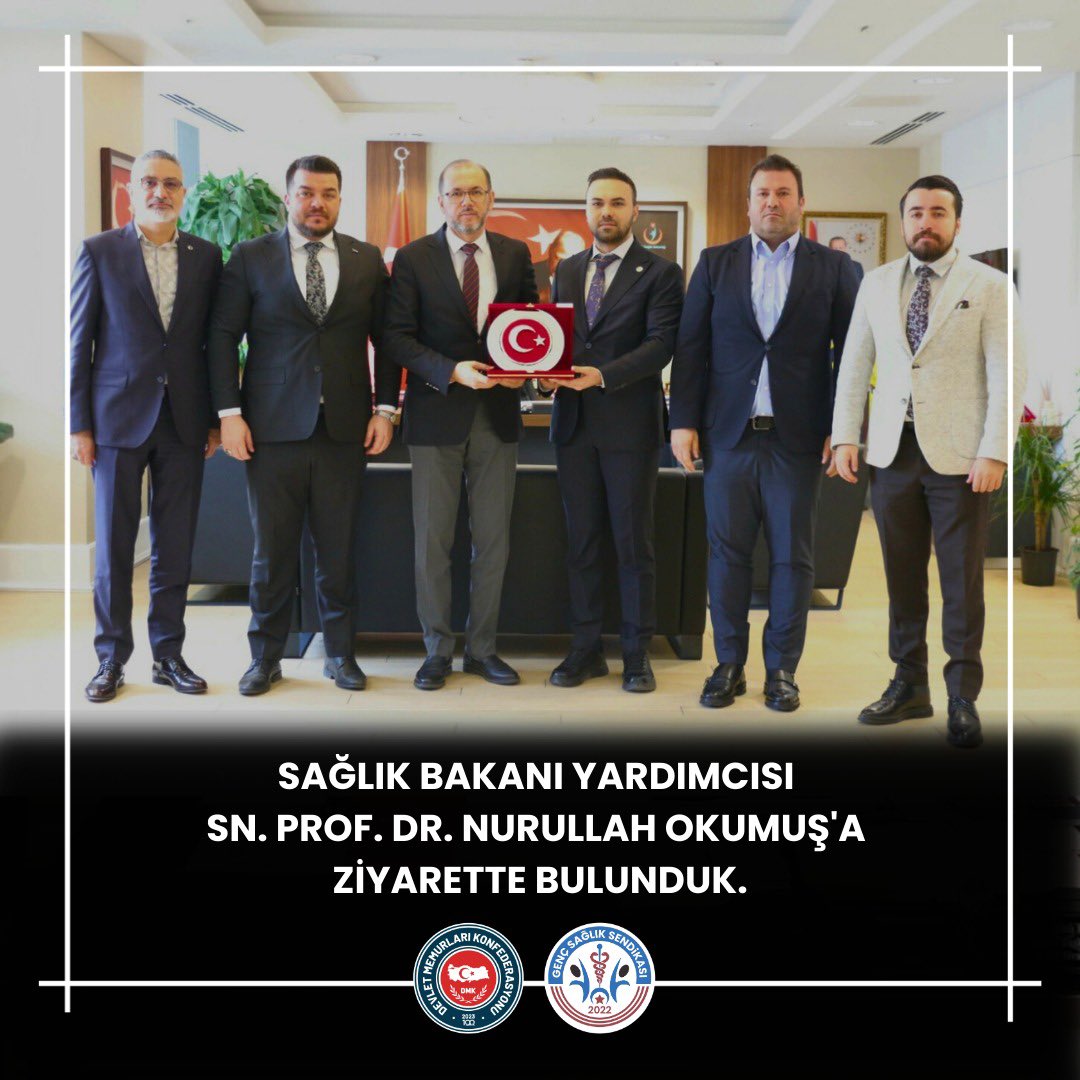 Genç Sağlık Sendikası Yönetim Heyeti olarak;
Genel Başkan Vekilimiz Furkan Ali Çiftçioğlu ve Genel Başkan Yardımcılarımız Arif Camgöz, Feleytun Fatih Gönç, Dinçer İlboğa ve Fatih Çekirge ile birlikte Sağlık Bakan Yardımcımız Prof. Dr. Nurullah Okumuş’u ziyaret ederek kapsamlı bir