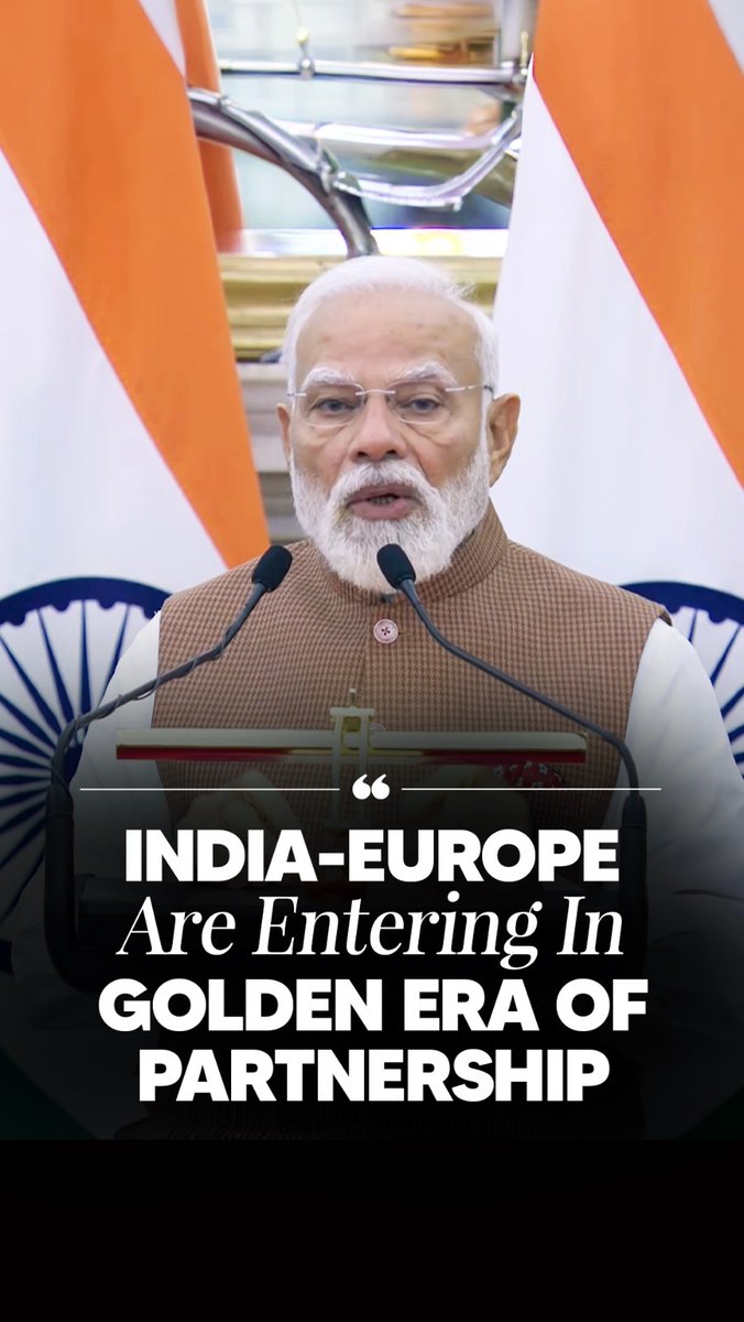 MyGovKannada's tweet image. ಭಾರತ ಮತ್ತು ಯುರೋಪ್ ಪರಸ್ಪರ ಸಹಕಾರದ ಹೊಸ ಹಂತಕ್ಕೆ ಪ್ರವೇಶಿಸುತ್ತಿವೆ ಎಂದು ಪ್ರಧಾನಿ @narendramodi  ಅವರು ತಿಳಿಸಿದ್ದಾರೆ. ಈ ಬಾಂಧವ್ಯವು ಜಾಗತಿಕ ಸ್ಥಿರತೆ ಮತ್ತು ಆರ್ಥಿಕ ಪ್ರಗತಿಗೆ ಹೊಸ ವೇಗವನ್ನು ನೀಡಲಿದೆ.

#IndiaEurope #StrategicPartnership #GlobalGrowth #PMModi #GoldenEra