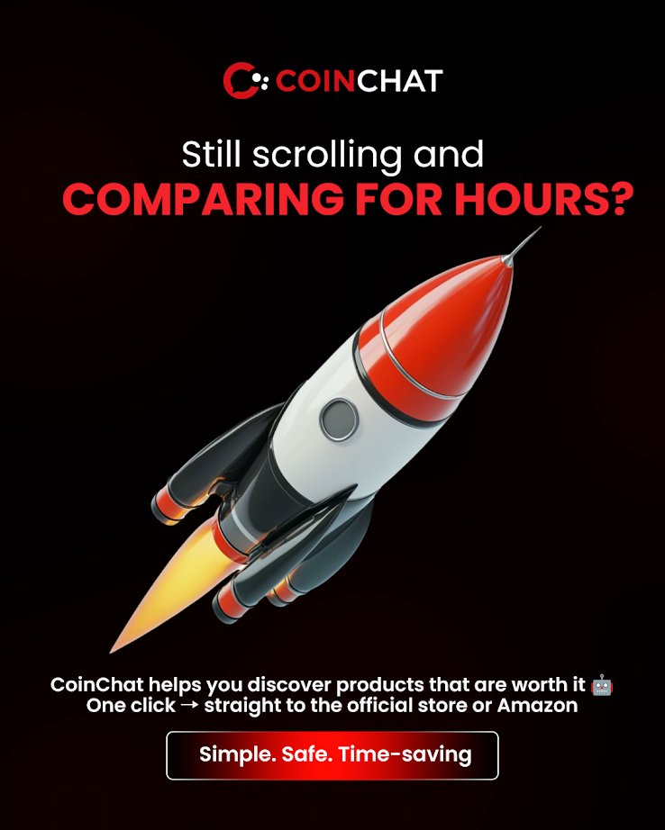 CoinChat_Link's tweet photo. Still scrolling and comparing for hours?
CoinChat helps you discover products that are worth it 🤖
One click → straight to the official store or Amazon.
Simple. Safe. Time-saving.

#CoinChat #ShoppingMadeEasy #AmazonDeals https://t.co/OI3WlvLDet
