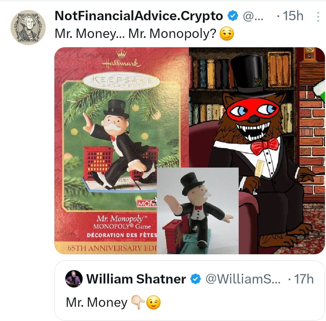 So the bear on the moon represents Shatner (Stark Trek) and he ...