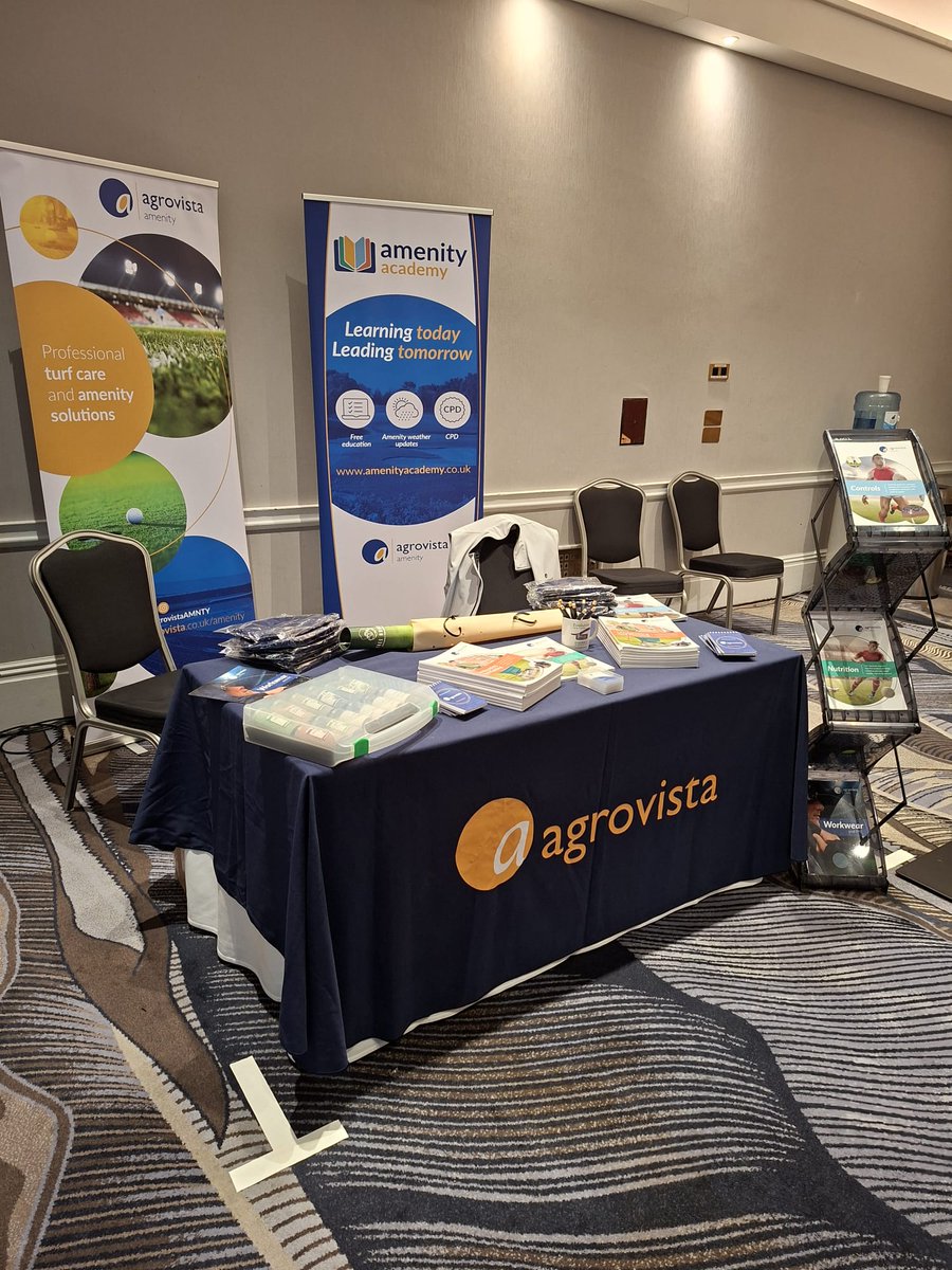 AgrovistaAMNTY's tweet photo. All set up and ready to go for the Countrywide Grounds Maintenance Conference this morning.

@Neighborly @mike_amenity https://t.co/vcqIpLpHQH