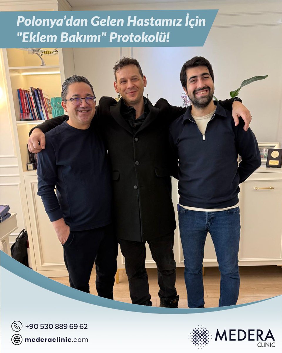 MederaClinic's tweet photo. Kliniğimizde bu hafta, eklem ağrıları nedeniyle yaşam kalitesi düşen Polonyalı hastamızı misafir ettik. Kendisine uyguladığımız kişiye özel "Eklem Bakımı Protokolü" ile ağrılarına veda etmesini sağladık ve onu ülkesine sağlıkla, gülümseyerek uğurladık! ✨ https://t.co/Z0k92FvCvF