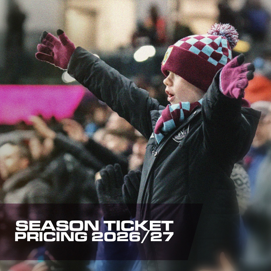 BurnleyOfficial's tweet photo. We are delighted to announce our Season Ticket renewal details for the 2026/27 campaign.

This year's offering is defined by a commitment to youth and families, ensuring that Turf Moor continues to be one of the most accessible grounds in English football 💜