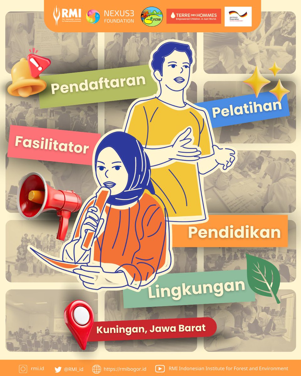 RMl_id's tweet image. [Pendaftaran: Pelatihan Fasilitator Pendidikan Lingkungan CYA-ECR]

Apakah kamu punya keresahan soal hutan dan lingkungan? Atau pengin banget bikin gerakan bareng di sekitarmu? Ini waktu yang tepat banget untuk kamu.
#HAMdanLingkungan #Pelatihan #Kuningan #EnvironmentalChildRight