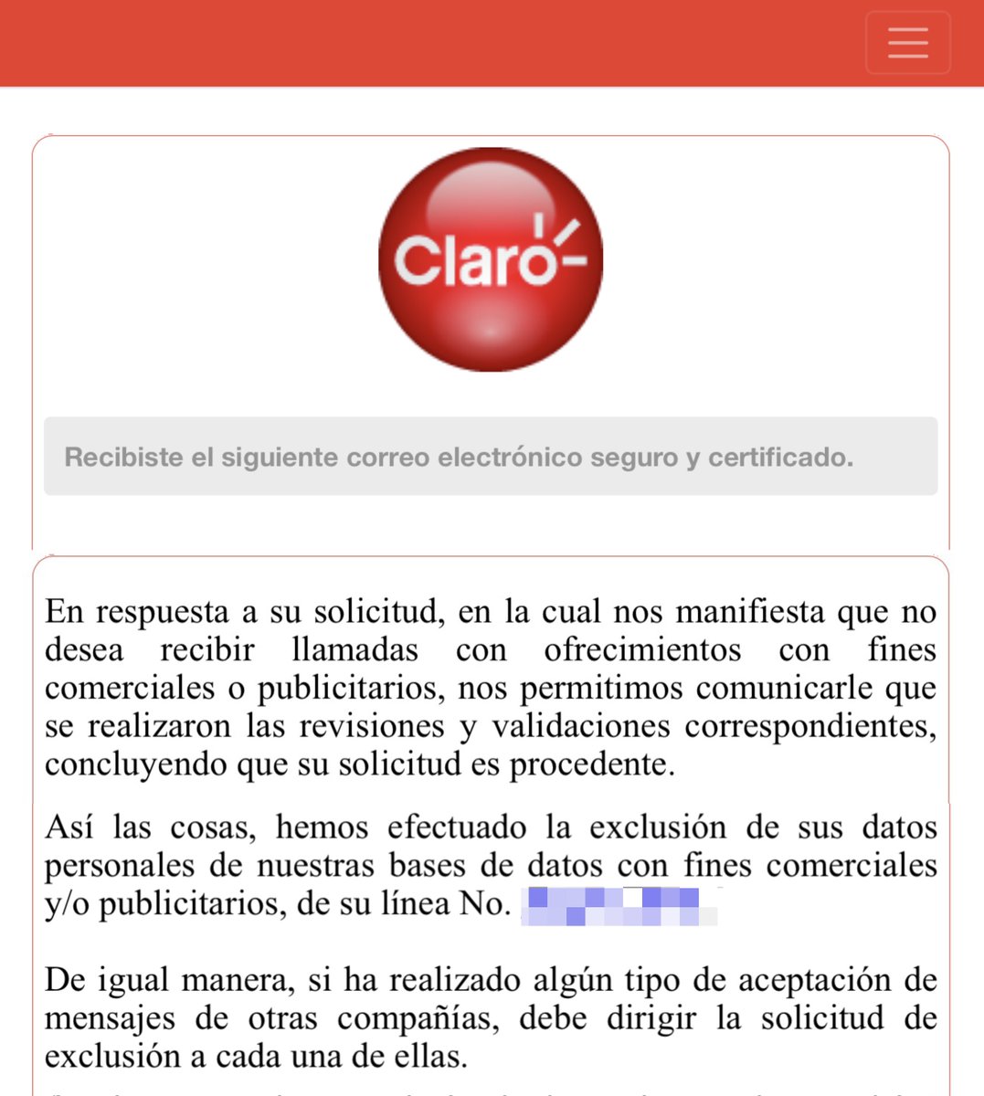 Amigos, les voy a compartir un dato que les aliviará la vida: ¿Cómo dejar de recibir insoportables llamadas de Claro, Tigo y Movistar? 

Es muy sencillo:  En el caso de claro, envíen un correo a: solucionesclaro@claro.com.co
Asunto: Solicitud eliminación datos personales

Y en el