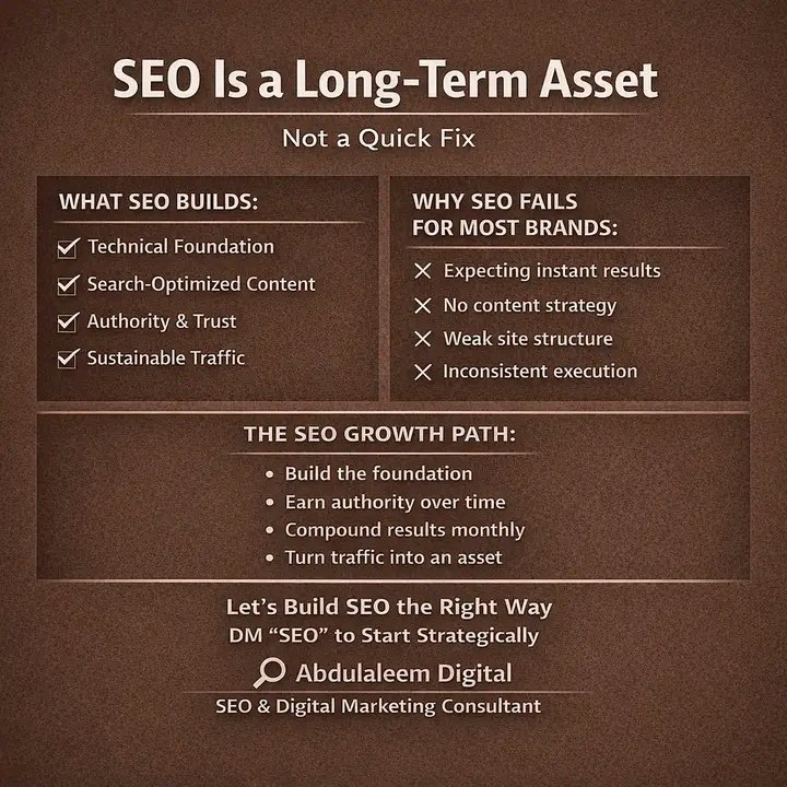 easyaleem's tweet photo. SEO is not broken.
Your expectations of it might be.

If you want SEO built the right way
strategic, structured, and aligned with real business growth,
that’s exactly what Abdulaleem Digital help to do.
#Iran #Israel #BTSLive #رمضان_كريم #AVFC #füze #gntm #Israel #JUNGKOOK #d https://t.co/DERX3OwEBv