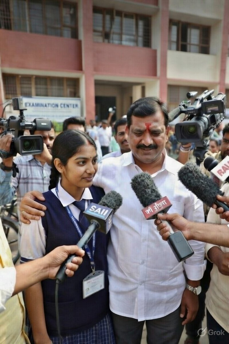 Exam centrer के बहार  reporter सब shy students से सवाल पूछ रहे थे लेकिन तभी एक confident father अपनी बेटी के साथ आए और बोले - Ask my daughter 

बेटी ने पूरी हिम्मत से जवाब दिया और पापा का proud face देखकर दिल भर आया

जब सब nervous थे exam center पर एक dad ने full confidence से