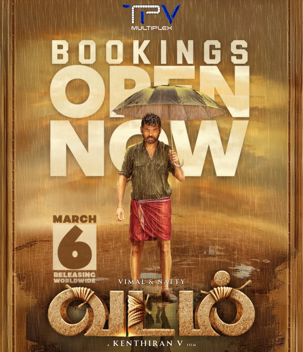 TPVMultiplex's tweet image. 🌧️ Rain. Rage. Revenge.
The storm begins with VIMAL &amp;amp; NATTY 🔥
🎬 VADAM
🎟️ Bookings Open Now at TPV Multiplex
#Vadam #BookingsOpen #TPVMultiplex #TamilCinema #Kollywood #NowBooking #TheatreExperience #BigScreenMagic 🎬🔥