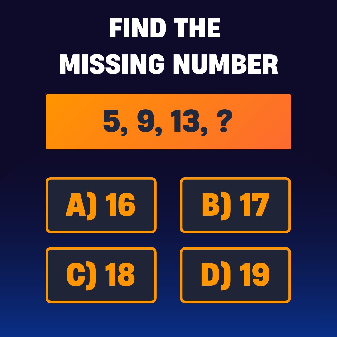 Bitsler's tweet photo. 🔢 Spot the pattern!
Can you find the missing number in this sequence?

💬 Drop your answer (A, B, C, or D) + #Bitsler + your Bitsler username
🎁 10 winners will get 10 BOOM Cash Spins!
🕒 Ends March 7th!

https://t.co/5fZIoM0Ve5

 #UnscrambleGame #WordPuzzle #CryptoGiveaway #Bitsler