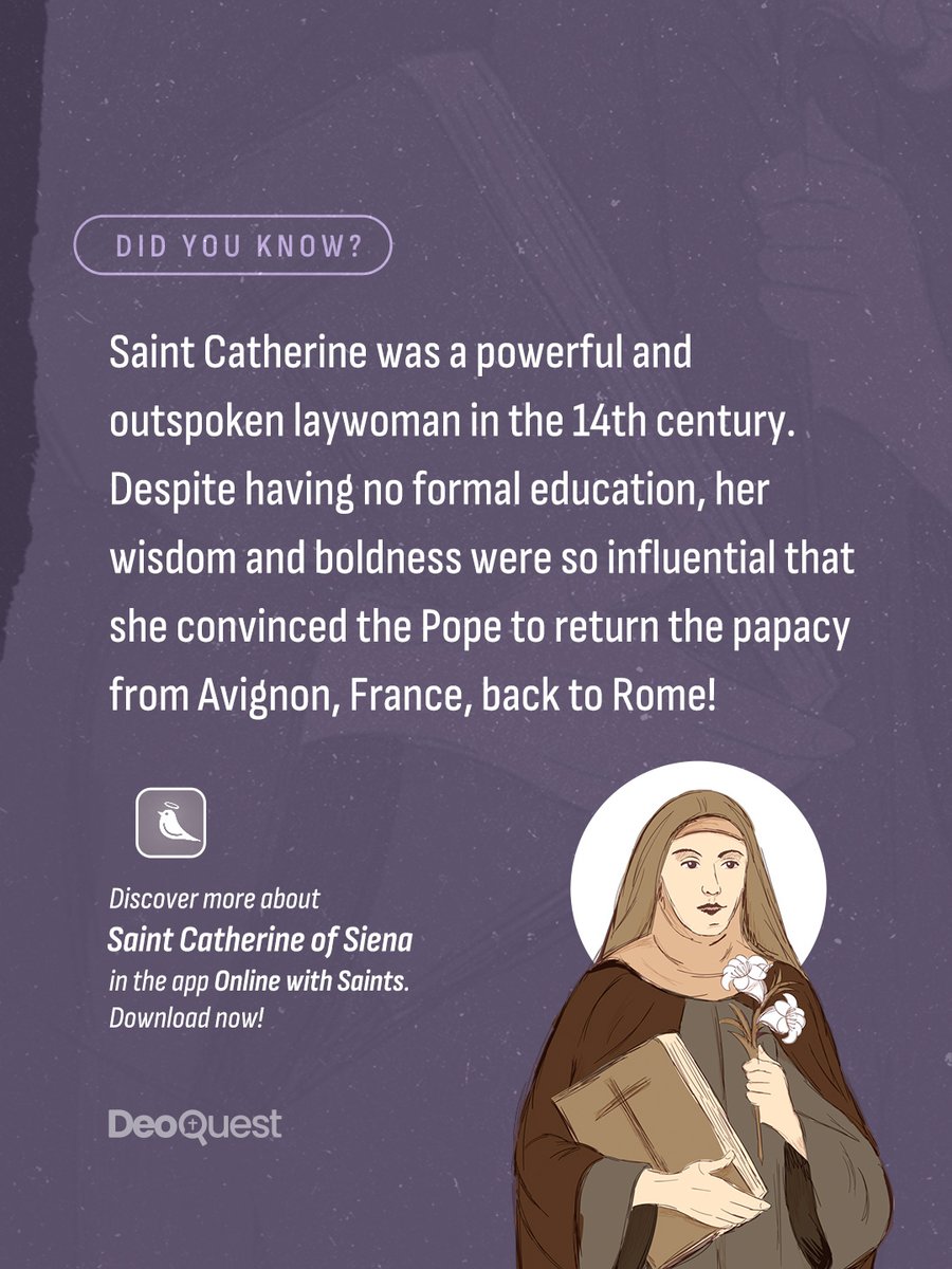 DeoQuest_en's tweet image. Stop trying to be someone else. The most powerful version of you is the one God created. The world needs your unique light. 🔥✨ #Authenticity #BeYourself #SaintCatherineOfSiena #CatholicFaith