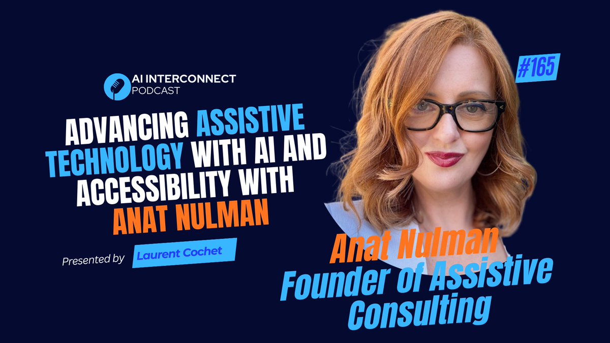 Advancing Assistive Technology with AI and Accessibility with Anat Nulman youtu.be/Svx0N22HjHs?si… via <a href="/YouTube/">YouTube</a>