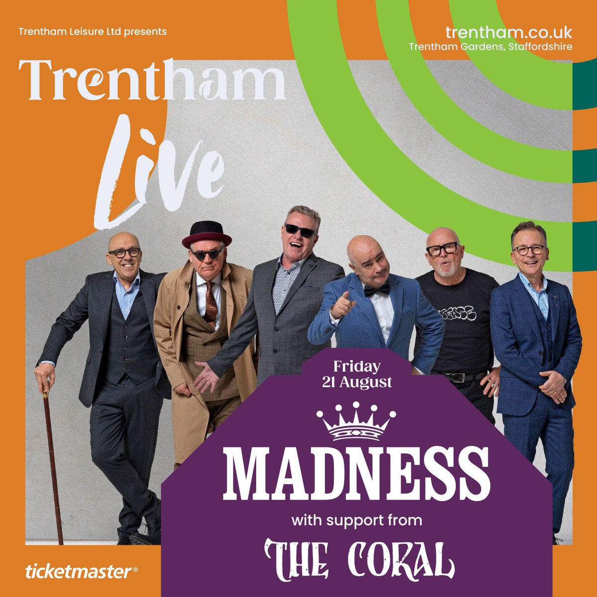 TrenthamEstate's tweet photo. Tickets are NOW ON SALE for @MadnessNews at @TrenthamLive on Madness on Friday 21 August! 🎤🎶🙌

Early bird tickets are available for a limited time! 🎟️ BOOK NOW👉 https://t.co/M8ei2iguUl 
 
💰 Take advantage of Pay in 3 with Klarna. https://t.co/MfVlD8JGC9