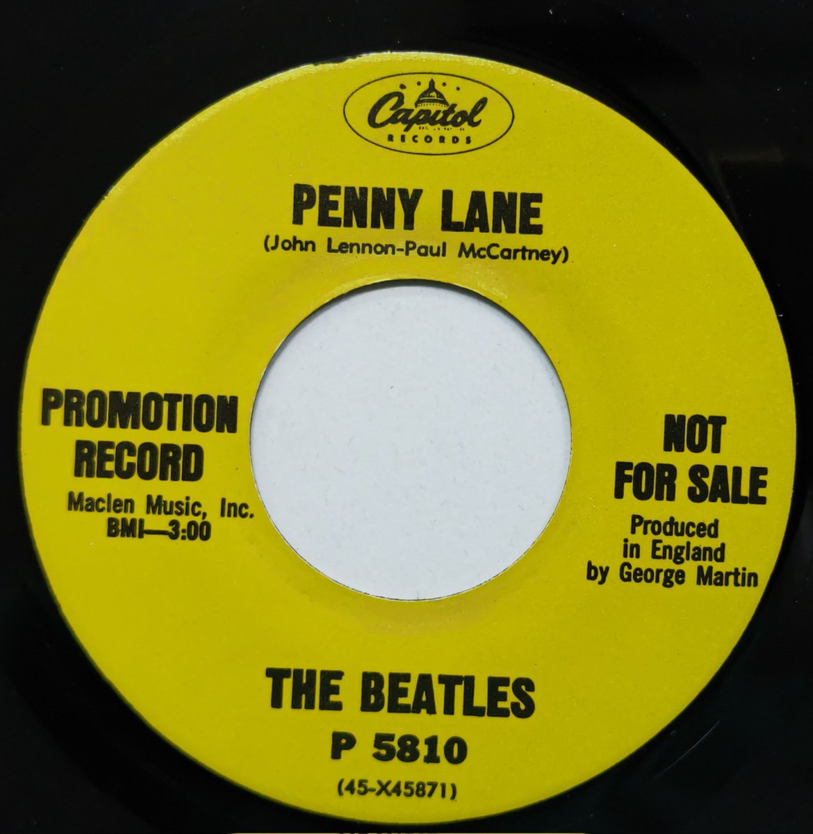 ビートルズの「Strawberry Fields Forever」のUSプロモ・シングルが