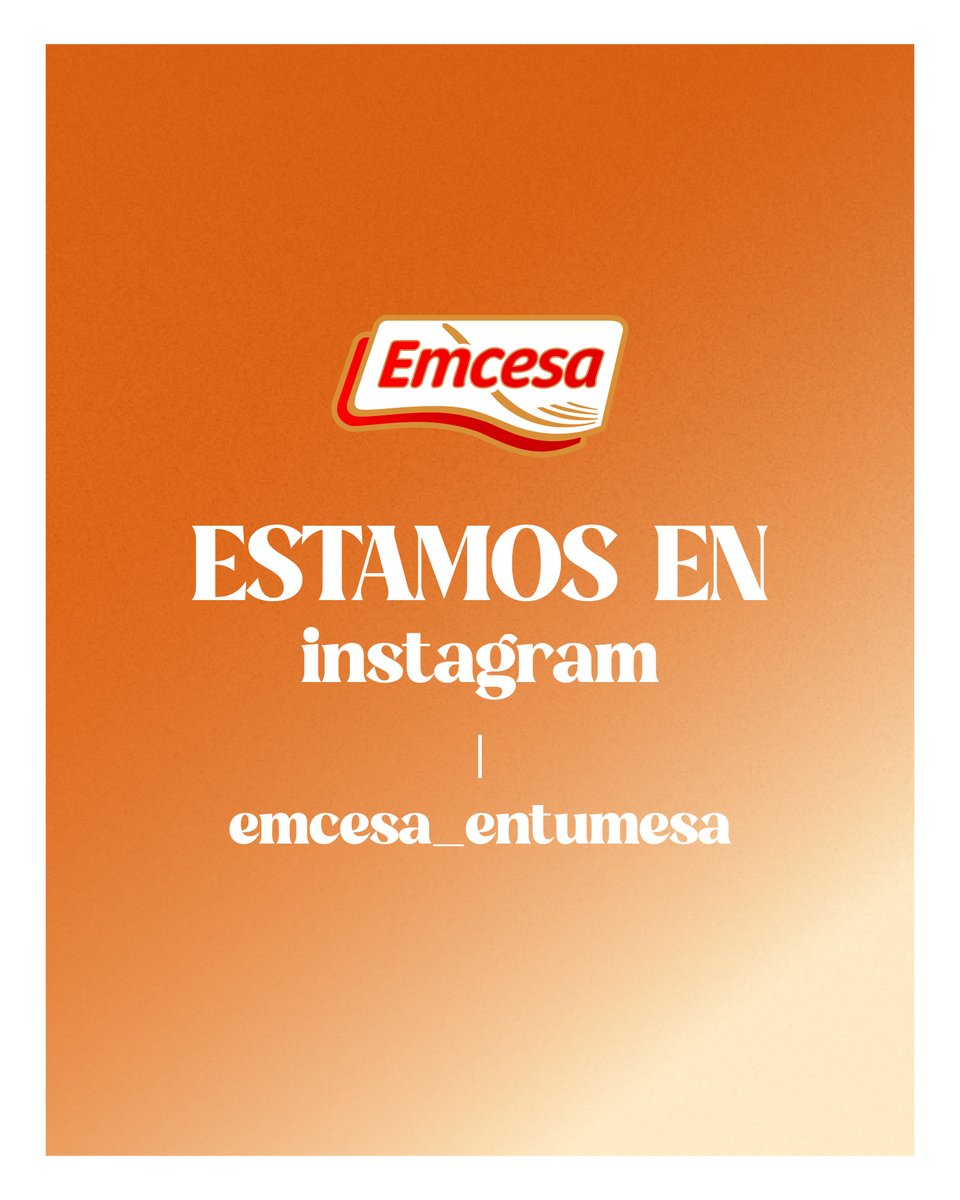 En nuestro Instagram mostramos el lado más cercano de Emcesa:
cómo trabajamos, cómo innovamos y cómo formamos parte del día a día en casa.
Síguenos y descubre todo lo que no siempre se ve.
#Emcesa #Instagram #Marca #DetrásDeLaMarca