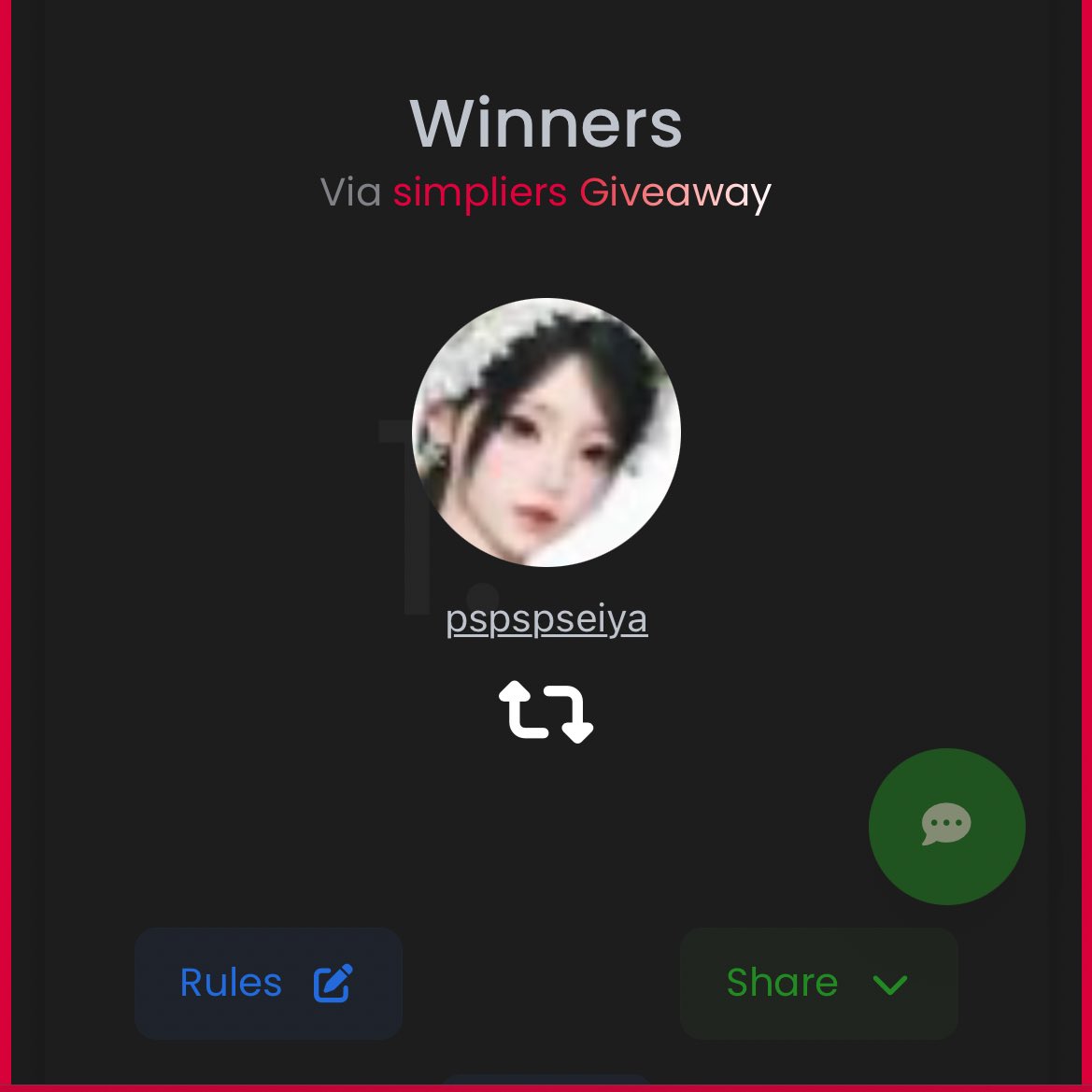 The winners are For aurum pass @pspspseiya For 60 purple dias @yamini ...